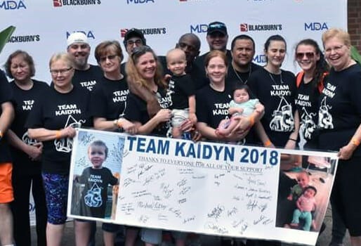 Team Kaidyn at the 2018 MDA Walk